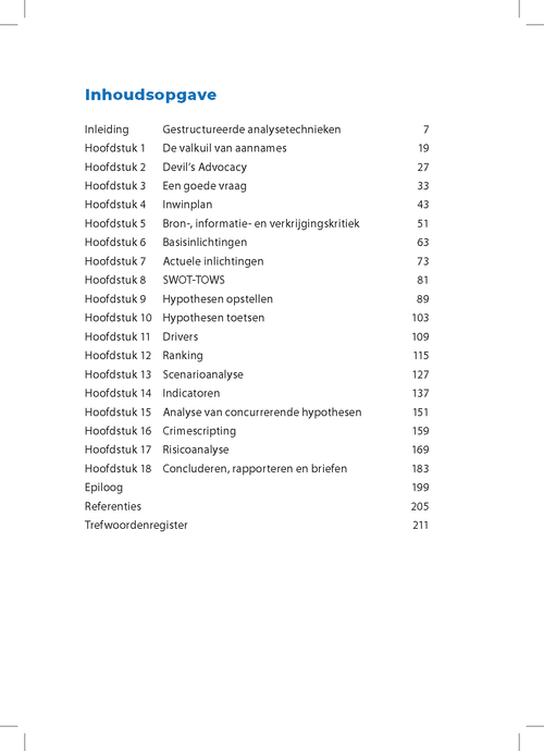Handboek gestructureerde analysetechnieken voor inlichtingen en veiligheid
